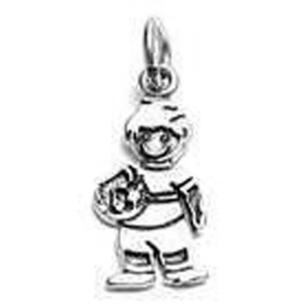 BOY WITH SOCCER BALL CHARM. STERLING SILVER